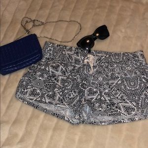 Black and white pattern shorts
